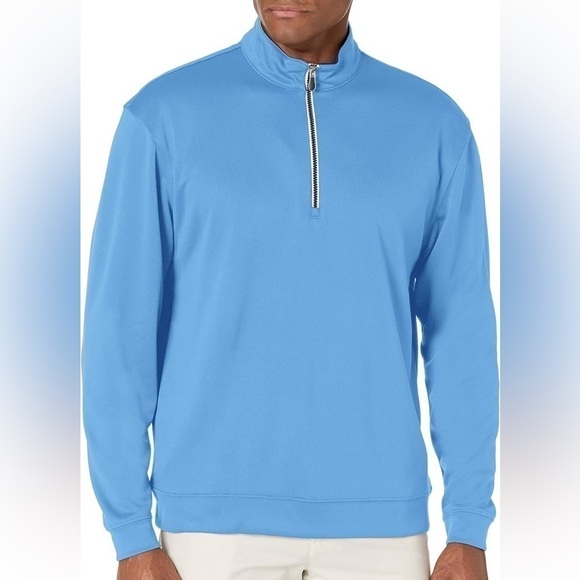 Pebble Beach Men’s Quarter Zip Pullover in Blue, XXL - Picture 1 of 12